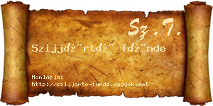 Szijjártó Tünde névjegykártya